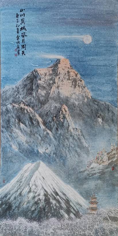 《风月无界，守望相助》 余晓庭 中国画