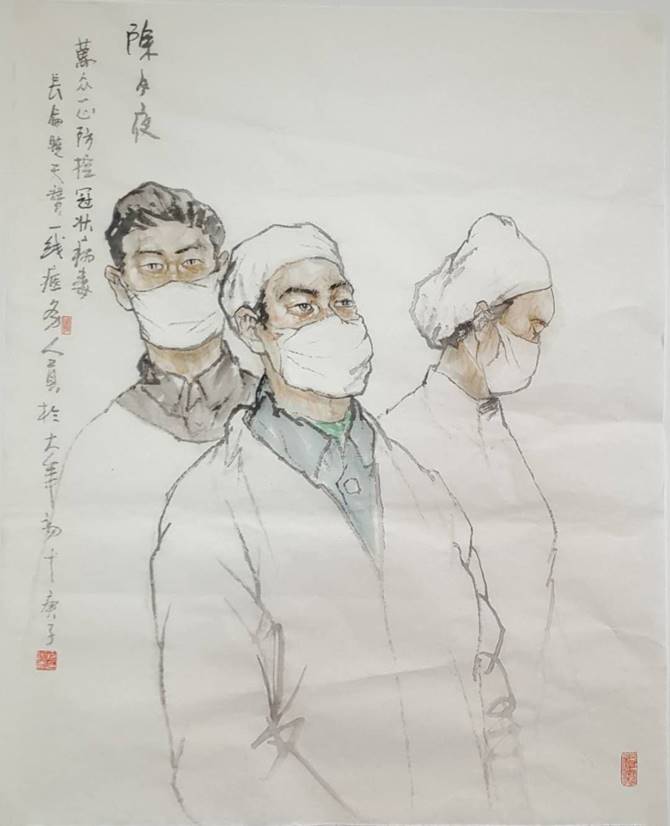 《除夕夜》 龚晓天 中国画 《除夕夜》 龚晓天 中国画